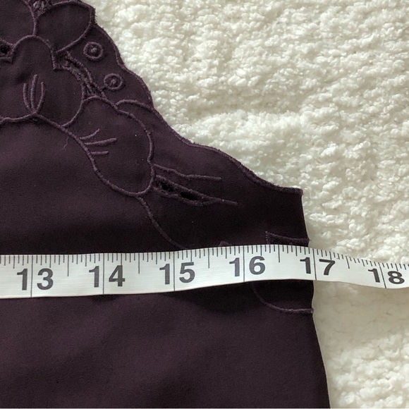 Babaton Aritzia Eggplant Floral Embroidered Cutout V- Neck Cami Size XS - Picture 13 of 15